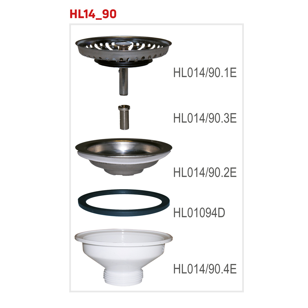 HL14/90 Випуск для кухонних мийок з пробкою