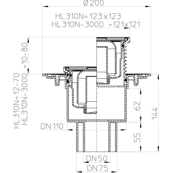 HL310N Трап_схема