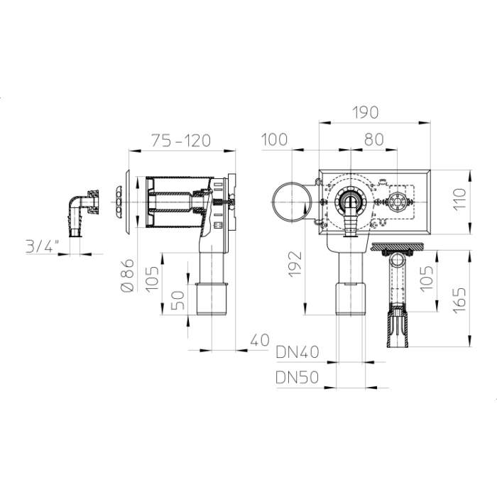 HL405E Сифон_cхема