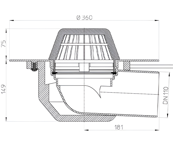 HL64-1P-1-Roofing-funnel-dimensions