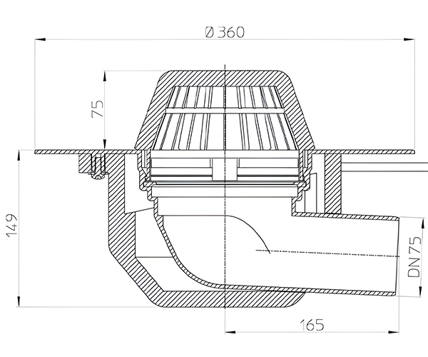 HL64-1P-7-Roofing-funnel-dimensions