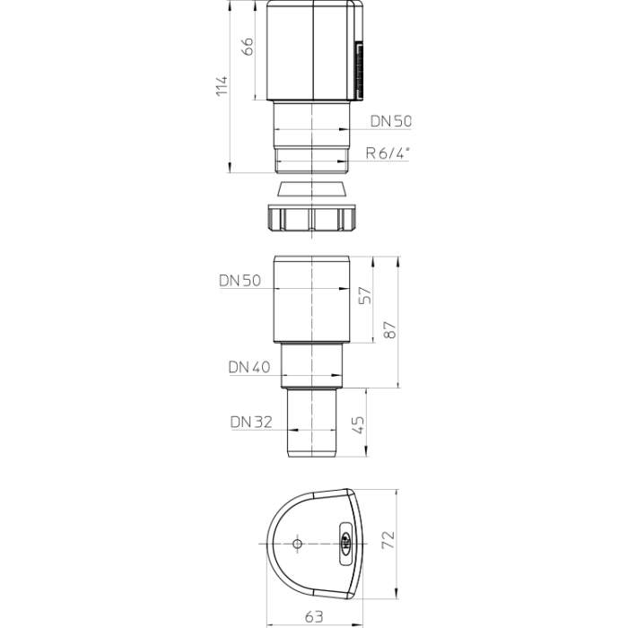 HL903 Повітряний клапан DN50_схема