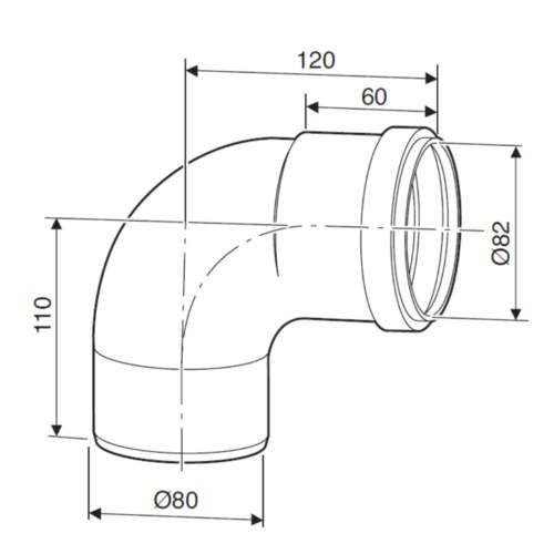 Відвід 90° Bosch AZB 619 схема