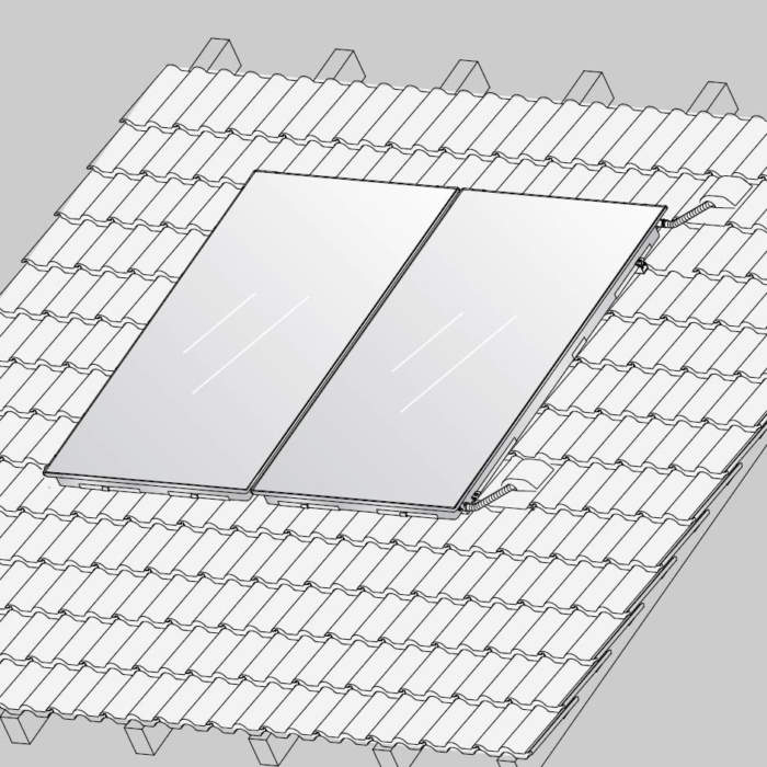 Комплект для вертикального монтажу сонячних колекторів Buderus SKT 1.0-s, SKN 4.0-s