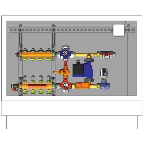 Шафа управління HERZ для систем поверхневого опалення підключення справа