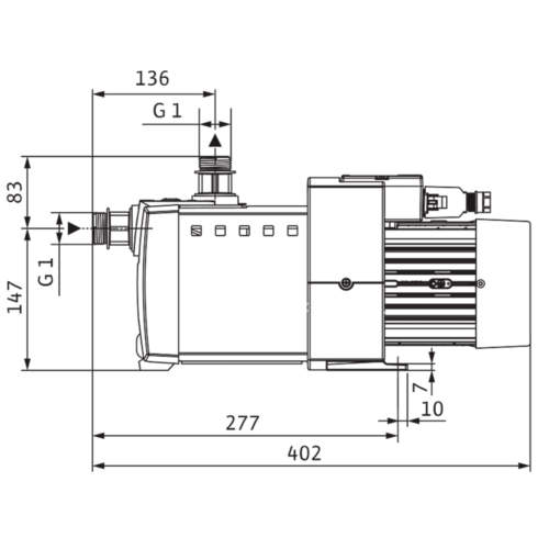 Поверхневий насос Wilo HiMulti 3 scheme