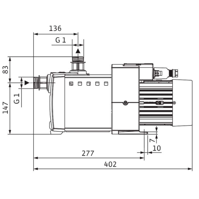 Поверхневий насос Wilo HiMulti 3 scheme